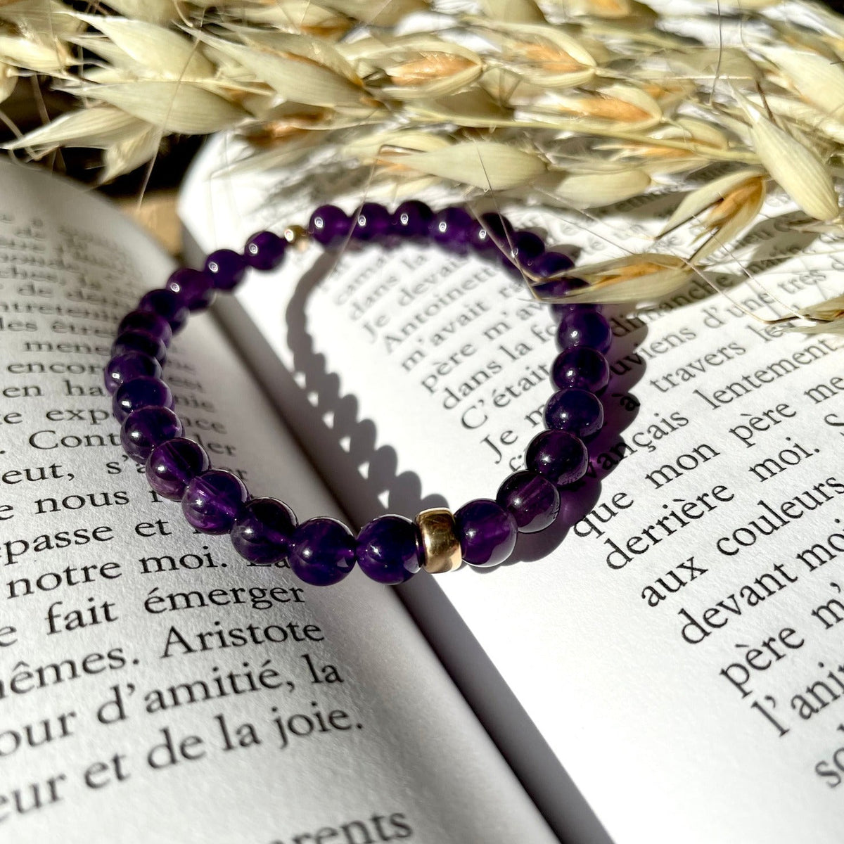 ▷ Bracelet femme - Phosphosidérite violet 6 mm – La Sicilienne
