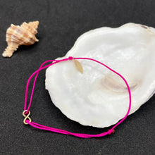Charger l'image dans la galerie, bracelet cordon rose fuchsia signe infini