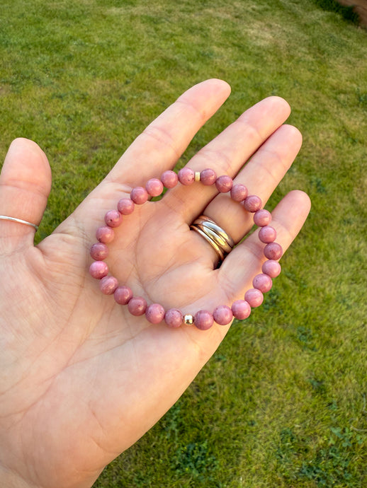Rhodocrosite bracelet 6 mm
