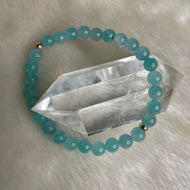Bracelet femme Amazonite du Perou 6 mm