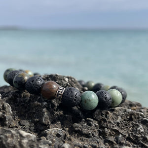 Bracelets homme - Turquoise Africaine et Pierre de Lave