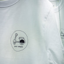 Charger l&#39;image dans la galerie, t-shirt vespa homme coton bio blanc