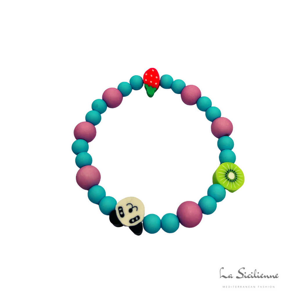 Bracelet coloré pour enfant - perles acryliques – La Sicilienne
