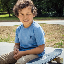 Charger l&#39;image dans la galerie, t-shirt enfant skateboard bleu coton bio