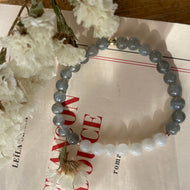 Bracelet femme - Labradorite & Pierre de Lune 6 mm