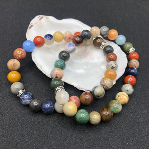 bracelet homme tendance pierres naturelles semiprecieuses argent  925