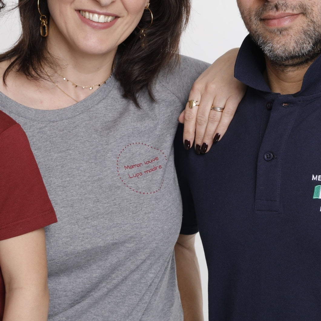 t-shirt femme coton bio louve gris