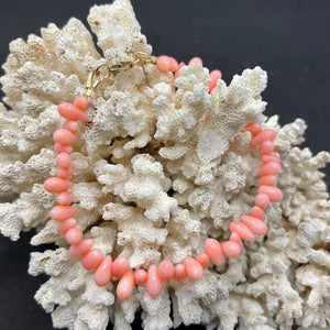 bracelet femme pierres naturelles corail or bijoux