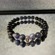 Bracelet homme - Sodalite & Onyx- variation 2