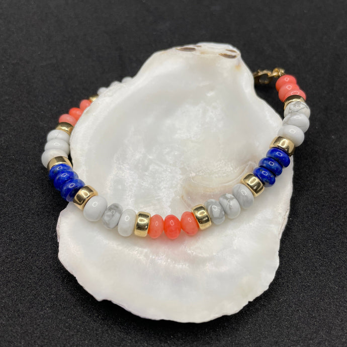 bracelet en pierres  semi-précieuses colorées pour femme